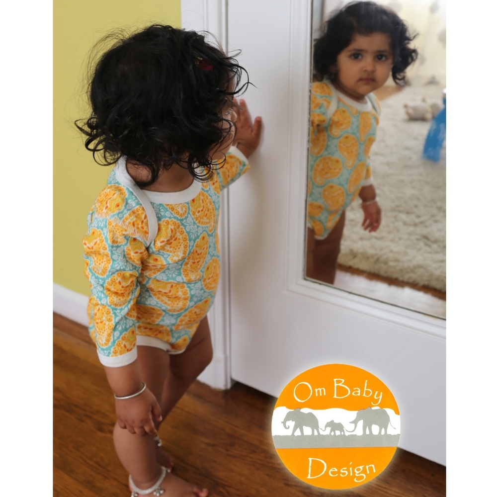Indian Paisley Baby Onesie ~ Unisex
